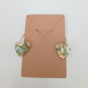 Fashion Jewelry Camouflage Heart Hoop Earrings